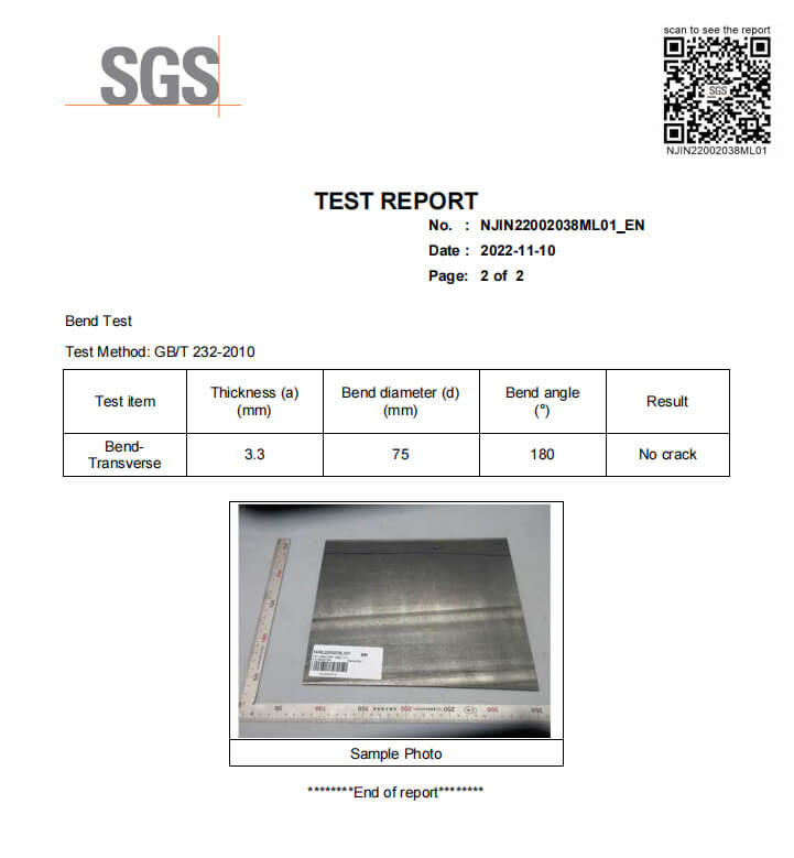 HiperCo50 sheet order finished and tested qualified according to application