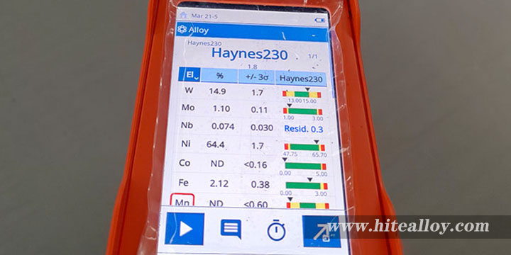 GH3044 PMI test result for reference