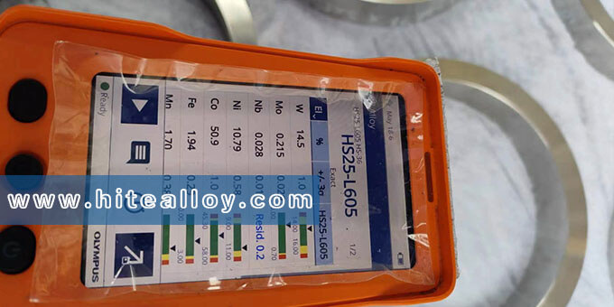 L605 chemical compostion test record